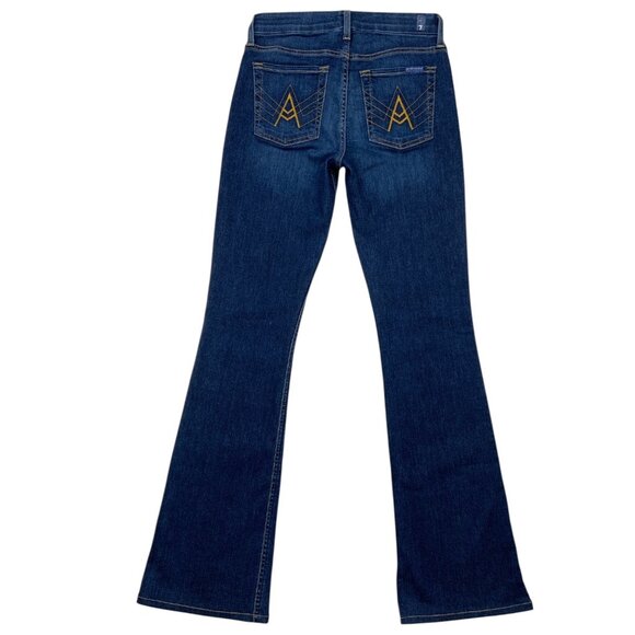 7 For All Mankind 7FAM "A" Pocket Jeans 27 Bootcut Mid Rise ALTERED - Picture 12 of 13